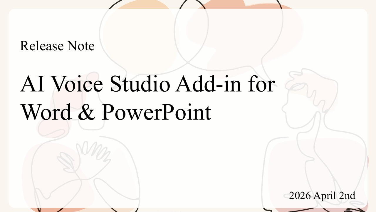 AI Voice Studio Add-in for Word & PowerPoint