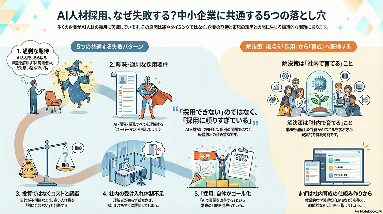 AI人材採用がうまくいかない会社の共通点