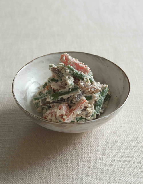 野菜のメープル白和え