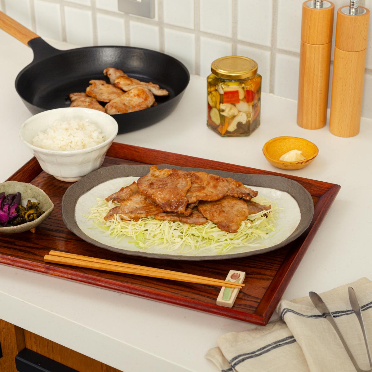 豚のメープル生姜焼き